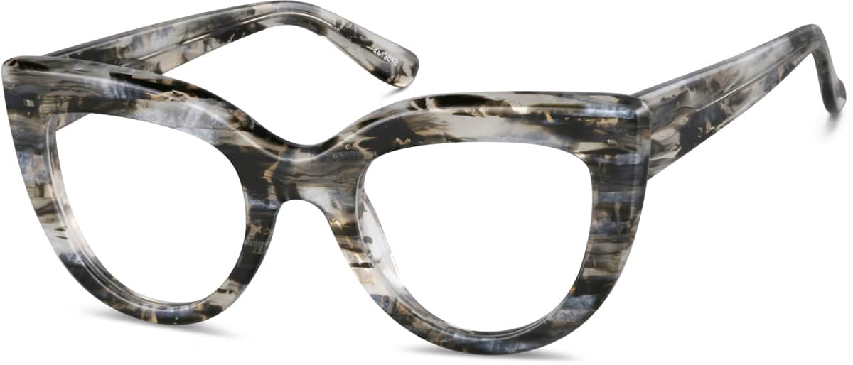 Angle view of Cat-Eye Glasses 4412612 in Granite