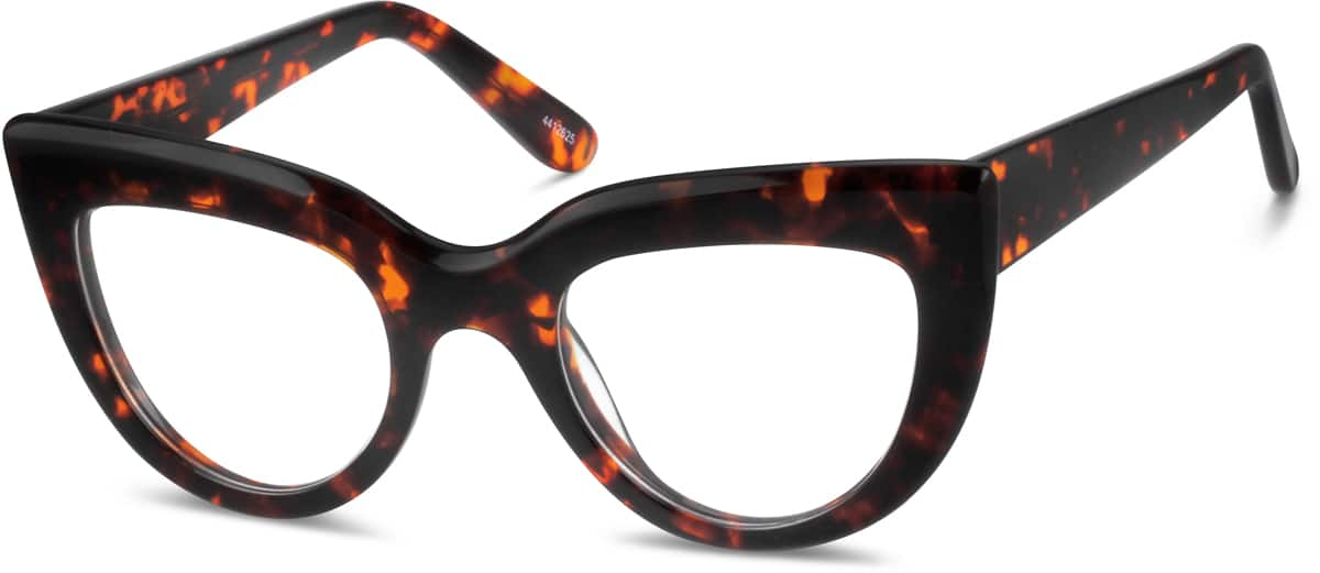 Angle view of Cat-Eye Glasses 4412625 in Tortoiseshell