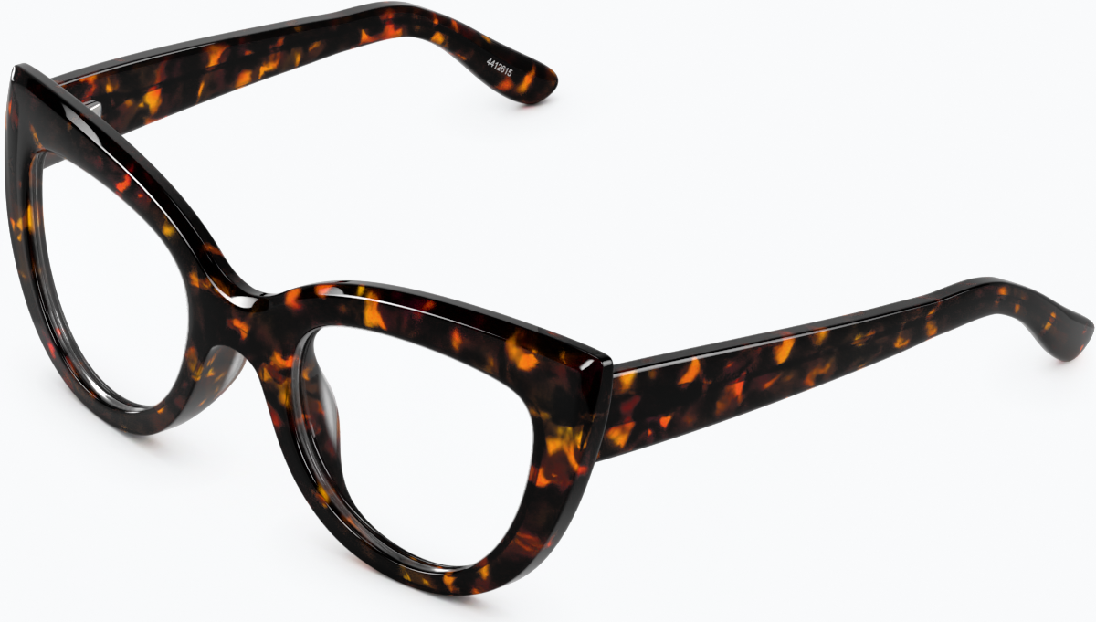 Angle view of Cat-Eye Glasses 4412625 in Tortoiseshell thumbnail