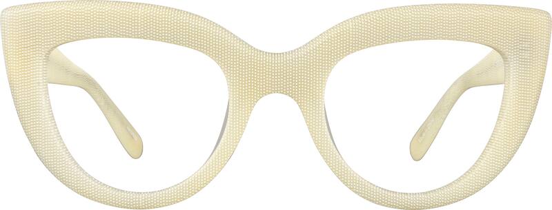 Bone Cat-Eye Glasses