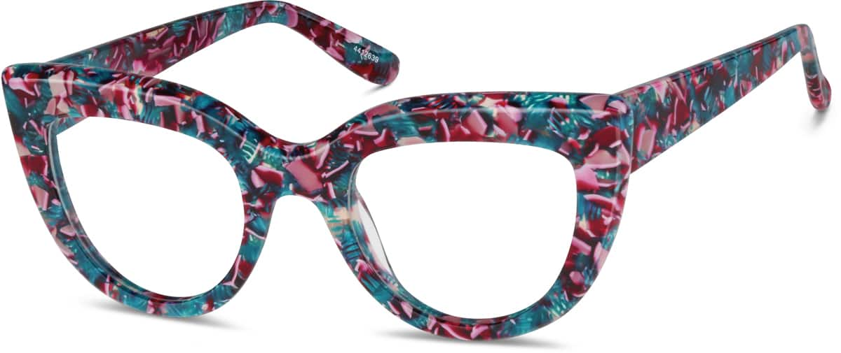 Angle view of Cat-Eye Glasses 4412639 in Floral