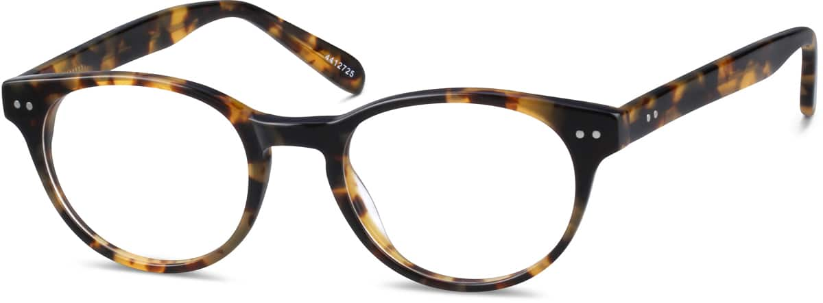 Angle view of Round Glasses 4412725 in Tortoiseshell