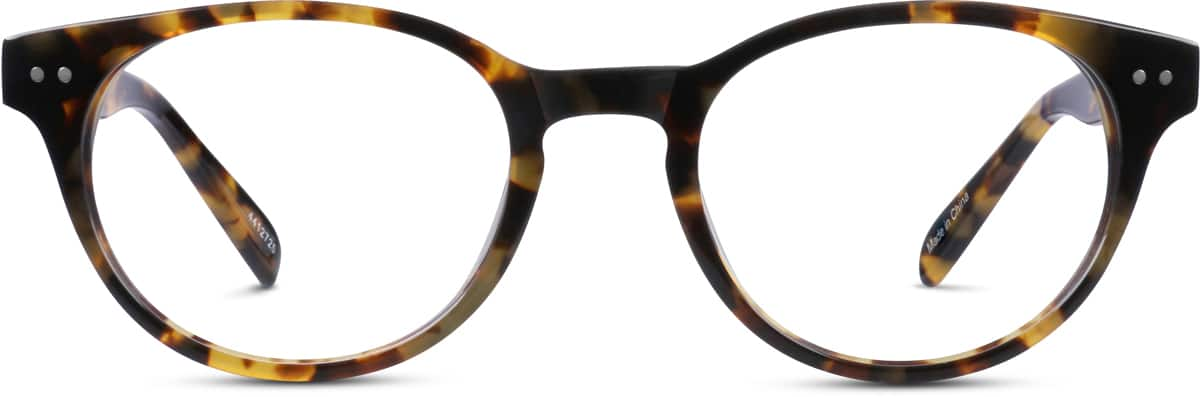 Front view of Round Glasses 4412725 in Tortoiseshell