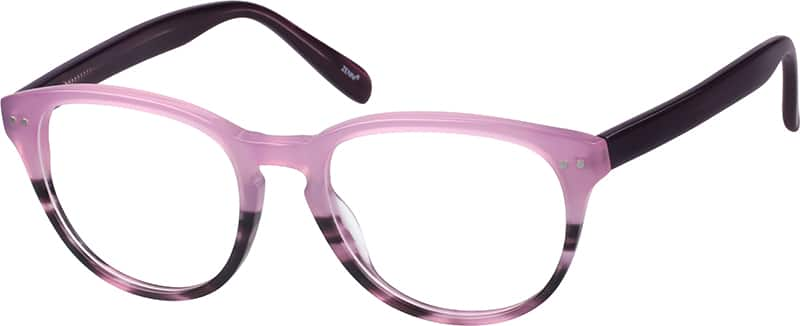 Angle view of Round Glasses 4412917 in Purple