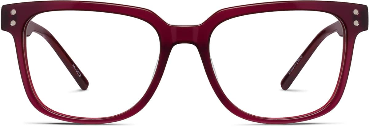 maroon glasses