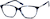 Angle view of Rectangle Glasses 4413116 in Blue thumbnail