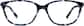 Front view of Rectangle Glasses 4413116 in Blue thumbnail