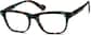 Angle view of Square Glasses 4413524 in Green thumbnail