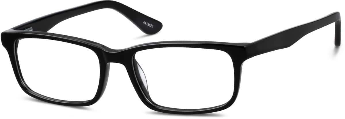 Angle view of Rectangle Glasses 4413621 in Black