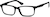 Angle view of Rectangle Glasses 4413621 in Black thumbnail