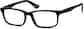 Angle view of Rectangle Glasses 4413621 in Black thumbnail