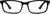 Front view of Rectangle Glasses 4413621 in Black thumbnail