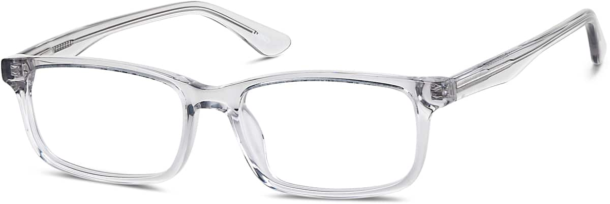 Angle view of Rectangle Glasses 4413623 in Translucent