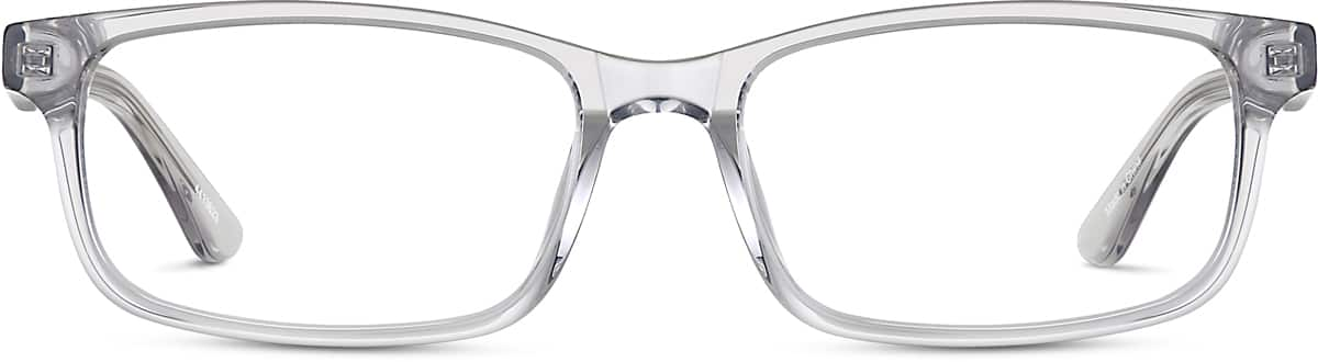 Front view of Rectangle Glasses 4413623 in Translucent