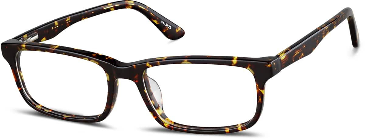 Angle view of Rectangle Glasses 4413625 in Tortoiseshell