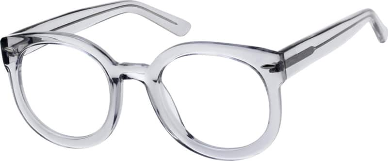 Angle view of Round Glasses 4414123 in Clear