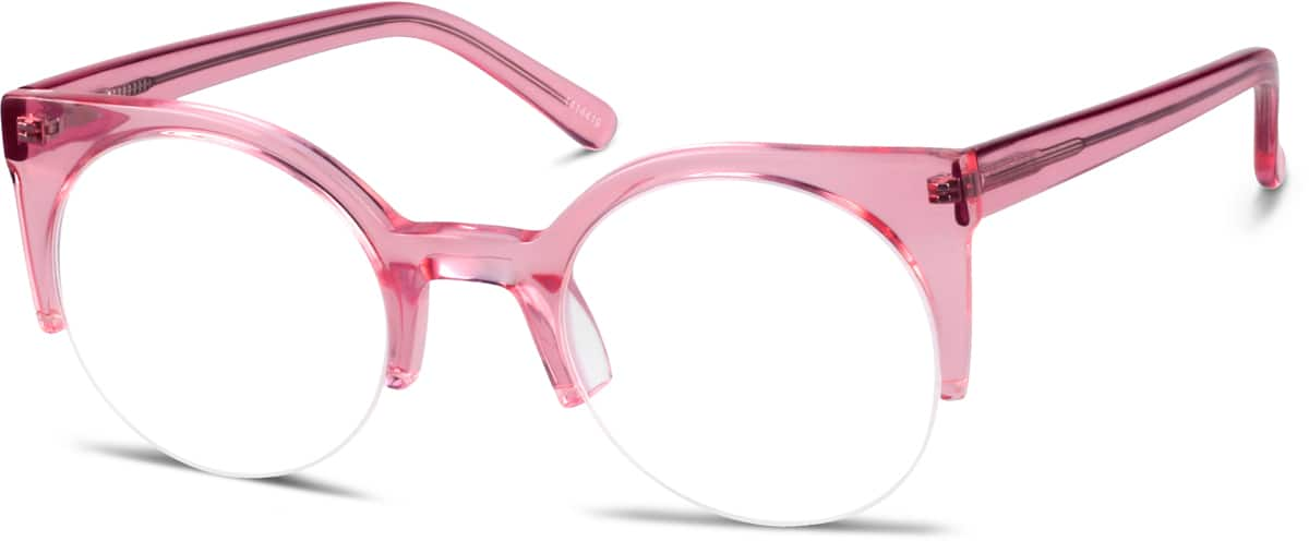 Angle view of Browline Glasses 4414419 in Pink