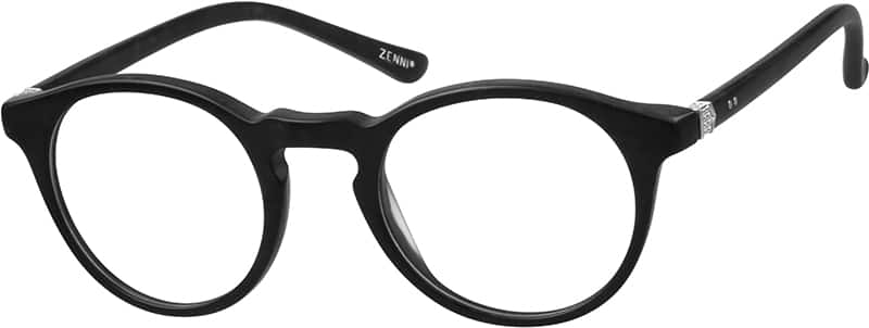 Angle view of Round Glasses 4414721 in Black