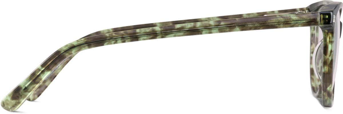 Side view of Oval Glasses 4415124 in Green Tortoiseshell