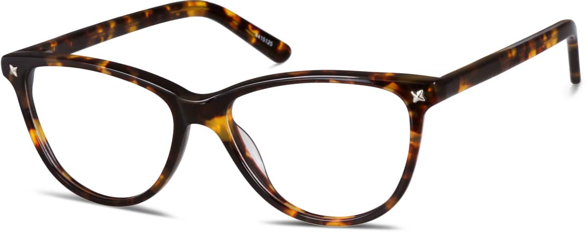 Angle view of Cat-Eye Glasses 4415125 in Tortoiseshell