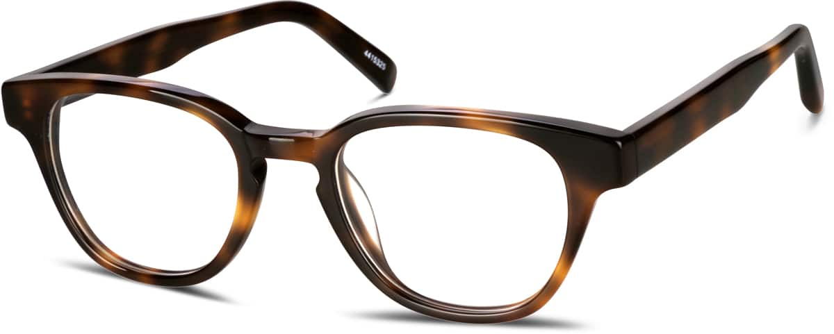 Angle view of Kids' Round Glasses 4415325 in Tortoiseshell