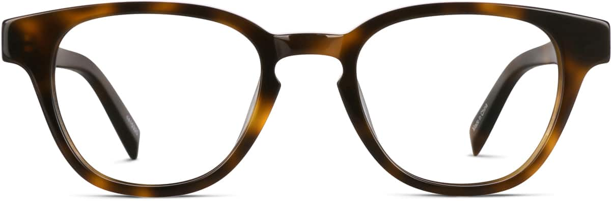 Front view of Kids' Round Glasses 4415325 in Tortoiseshell