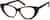 Angle view of Cat-Eye Glasses 4416215 in Black thumbnail