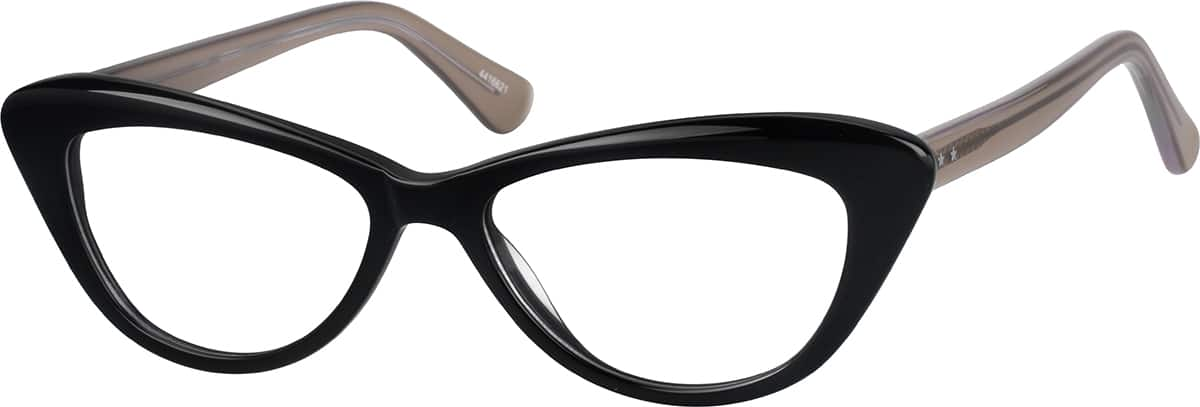 Angle view of Cat-Eye Glasses 4416621 in Black