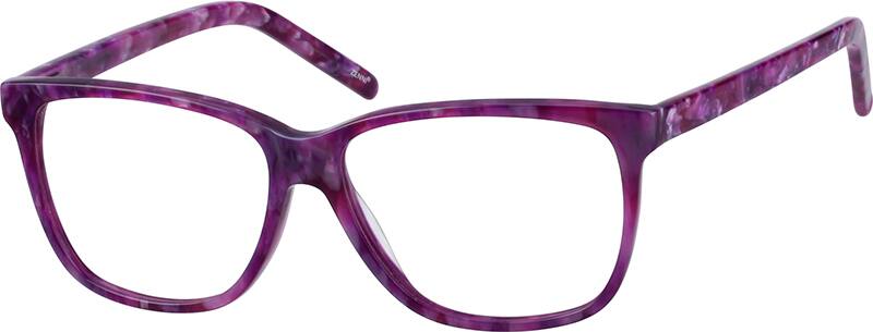 Angle view of Square Glasses 4417017 in Purple