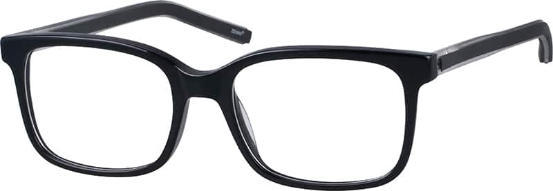 Angle view of Square Glasses 4417121 in Black