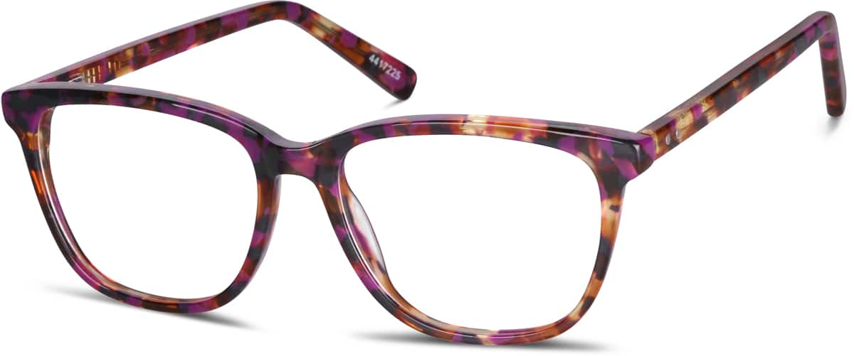 Angle view of Square Glasses 4417225 in Berry Tortoiseshell