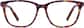 Front view of Square Glasses 4417225 in Berry Tortoiseshell thumbnail