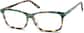 Angle view of Rectangle Glasses 4417324 in Green thumbnail