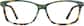 Front view of Rectangle Glasses 4417324 in Green thumbnail