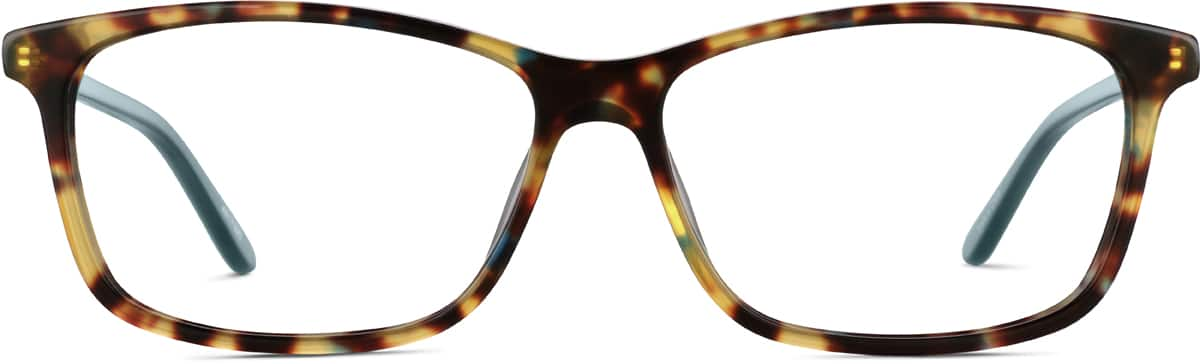 Front view of Rectangle Glasses 4417325 in Tortoiseshell