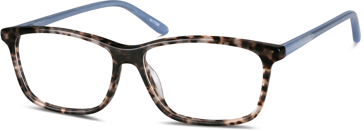 Zenni Womens Rectangle Prescription Glasses Pattern Tortoiseshell Plastic Full Rim Frame