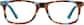 Front view of Rectangle Glasses 4417424 in Tortoiseshell thumbnail