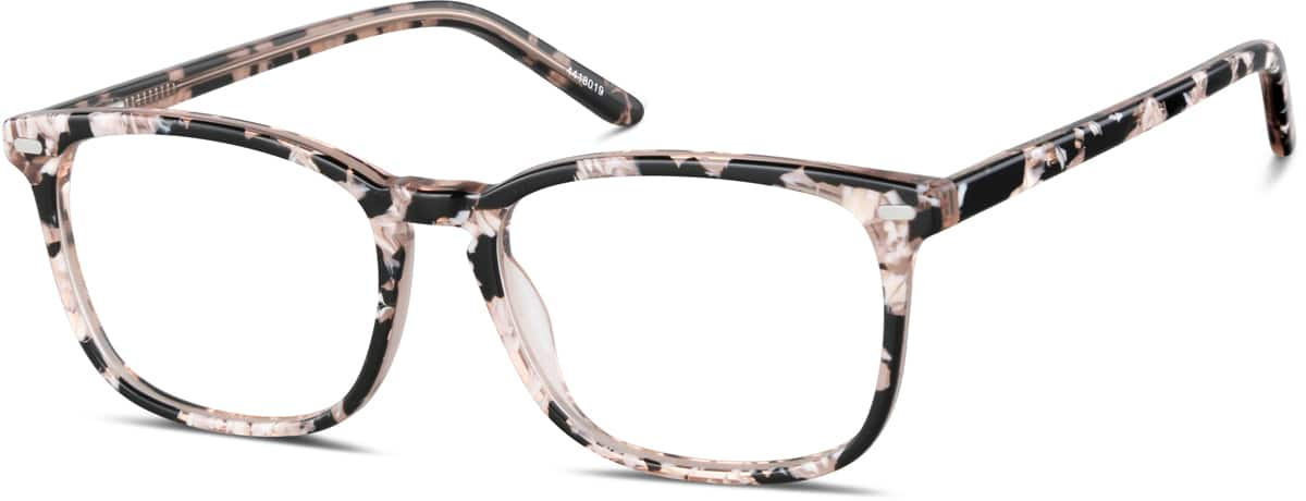 Angle view of Rectangle Glasses 4418019 in Pink Tortoiseshell