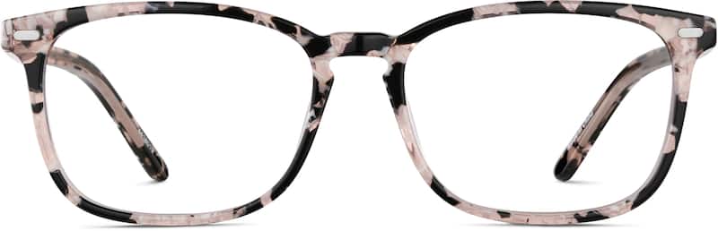 Pink Tortoiseshell Rectangle Glasses