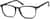 Angle view of Rectangle Glasses 4418021 in Black thumbnail