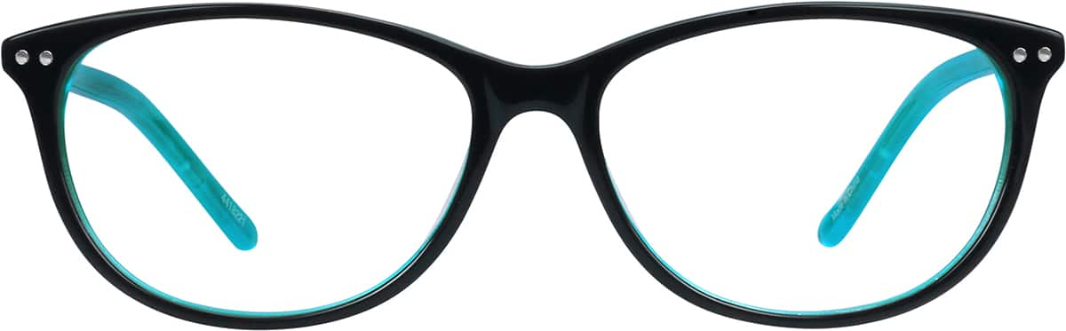 cat eye black frame glasses