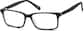 Angle view of Rectangle Glasses 4418421 in Black thumbnail