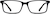 Front view of Rectangle Glasses 4418421 in Black thumbnail