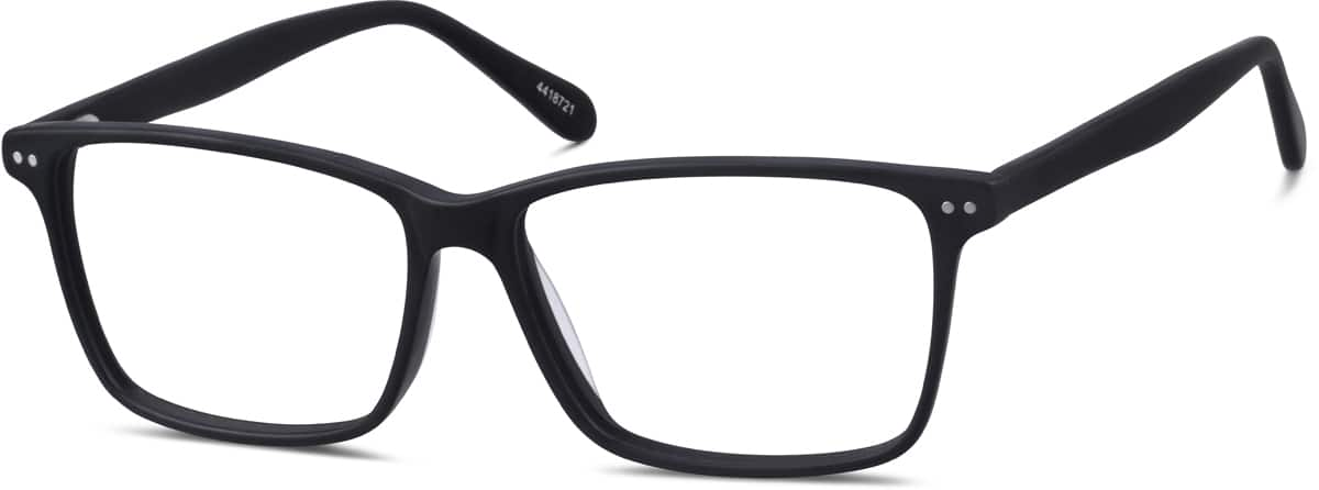 Angle view of Rectangle Glasses 4418721 in Black