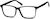Angle view of Rectangle Glasses 4418721 in Black thumbnail