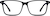 Front view of Rectangle Glasses 4418721 in Black thumbnail