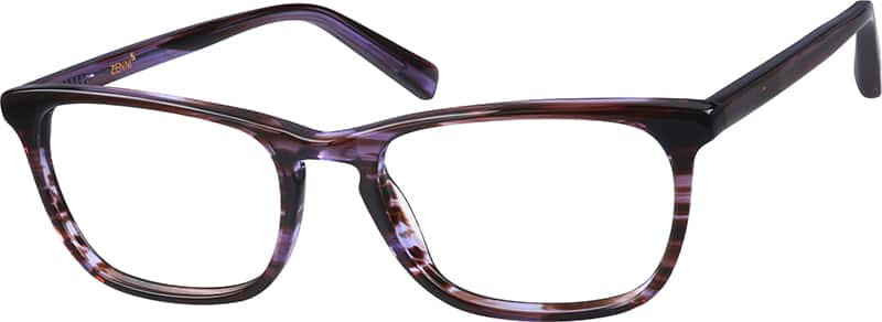 Angle view of Ain Square Eyeglasses 4419017 in Purple