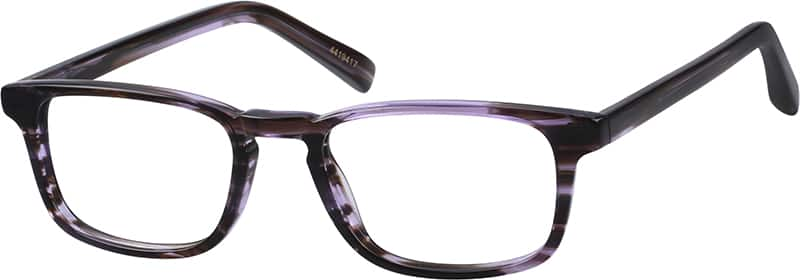 Angle view of Eames Rectangle Eyeglasses 4419417 in Purple