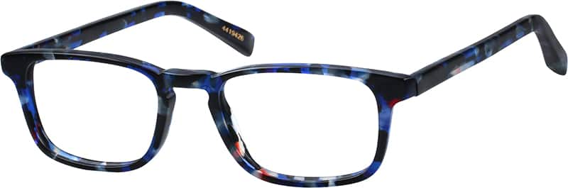 Angle view of Eames Rectangle Eyeglasses 4419426 in Blue