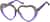 Angle view of Kids' Heart-Shaped Glasses 4420117 in Black Glitter thumbnail
